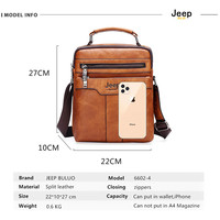JEEP BULUO gorące męskie torby na ramię Crossbody torebka skórzana z przegródką Fashion Business męska torba na ramię wysokiej jakości torba 2